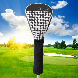 Funda Para Palo De Golf Cartuela blanca y negra clásica moderna