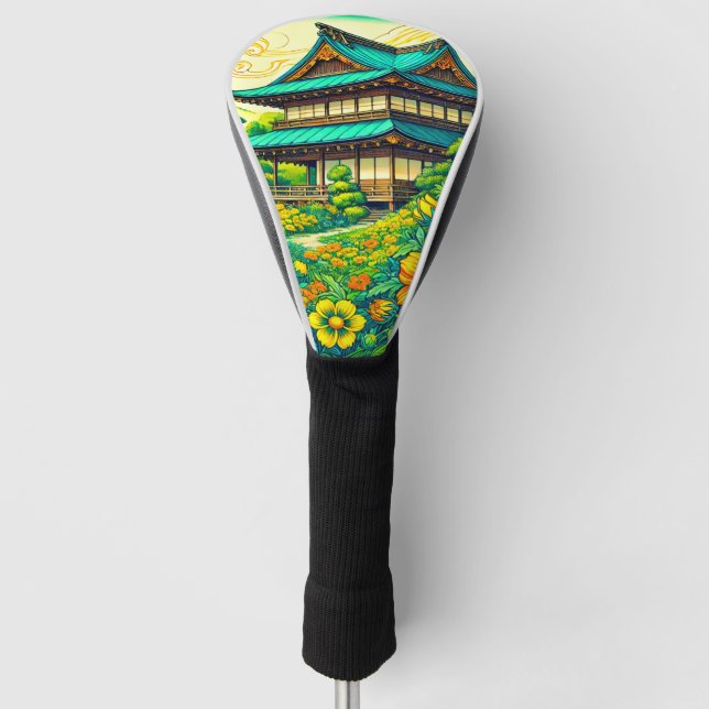 Funda Para Palo De Golf Casa de estilo japonés (Anverso)