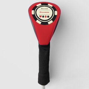 Funda Para Palo De Golf Casino Chip Black Red Las Vegas