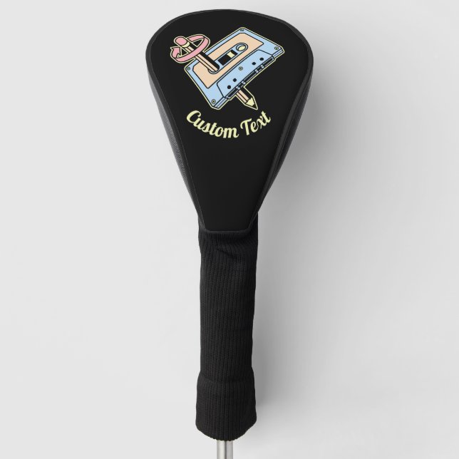 Funda Para Palo De Golf Cassette de audio con lápiz (Anverso)