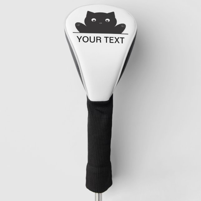 FUNDA PARA PALO DE GOLF CAT SORPRENDIDO (Anverso)