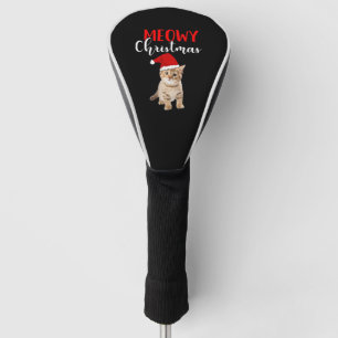 Funda Para Palo De Golf Catástrofes navideñas Cat Lover Merry