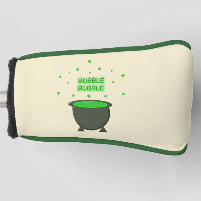 Funda Para Palo De Golf Cauldron y Bubbling Green Brew Halloween (Anverso)
