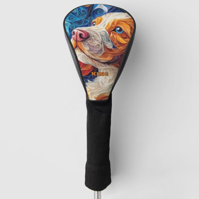 Funda Para Palo De Golf Cavalier King Charles Spaniel Dog (Anverso)