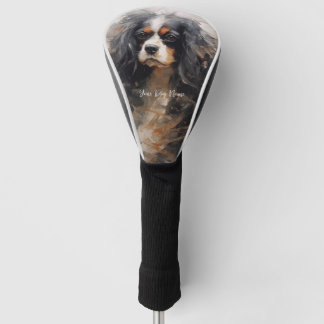 Funda Para Palo De Golf Cavalier King Charles Spaniel Dog en el viento 003