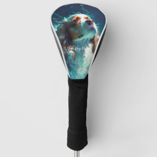 Funda Para Palo De Golf Cavalier King Charles Spaniel perro natación 002