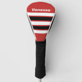 Funda Para Palo De Golf Cebra Urbana Retro a Través de Rayas con Nombre