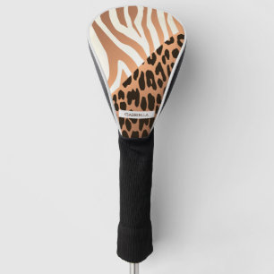 Funda Para Palo De Golf Cebra y estampado leopardo
