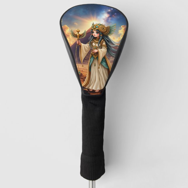 Funda Para Palo De Golf Celestial Priestess of the Golden Pyramid. (Anverso)