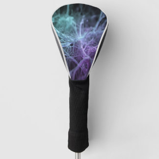 Funda Para Palo De Golf Células nerviosas abstractas púrpura teal vibrante