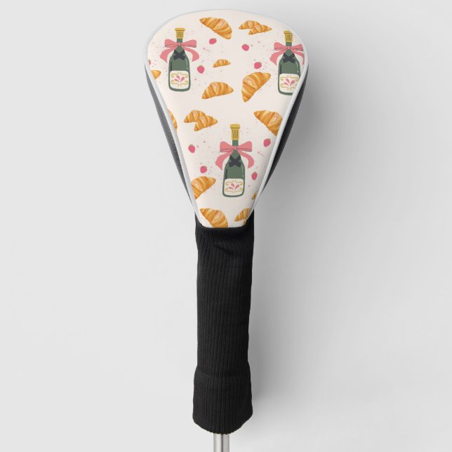 Funda Para Palo De Golf Champán y Croissants (Anverso)