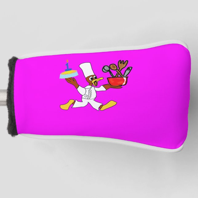 Funda Para Palo De Golf Chef Ducky Kazoo Pink Magenta (Anverso)