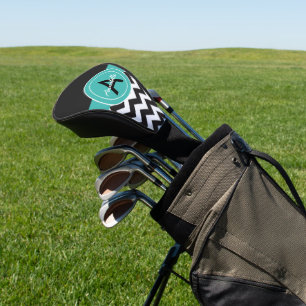 Funda Para Palo De Golf Chevron Verde azulado negro