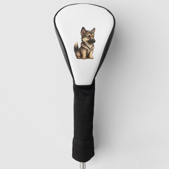 Funda Para Palo De Golf Chibi German Shepherd (Anverso)
