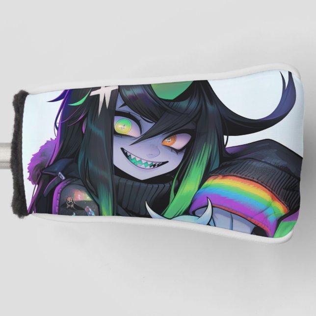 Funda Para Palo De Golf Chica Anime de Psycho Cute (Anverso)