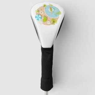 Funda Para Palo De Golf Chica de fiesta en piscina con bikini en la playa