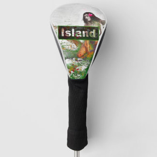 Funda Para Palo De Golf Chica de Hula de la isla del HQ con las flores