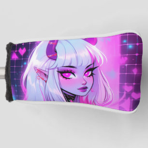 Funda Para Palo De Golf Chica Demonio Rosa Kawaii