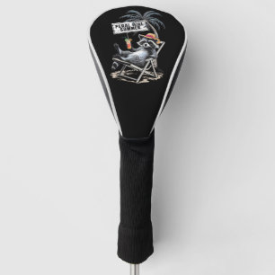 Funda Para Palo De Golf Chica Feral Verano Playa Mapache Divertido