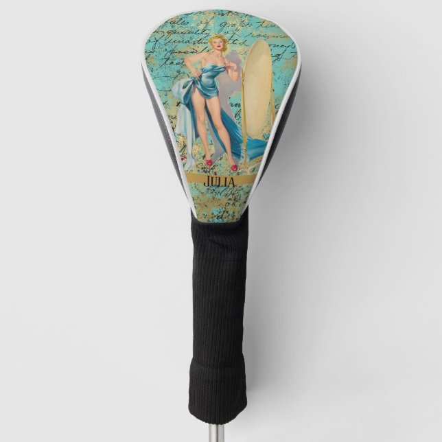 Funda Para Palo De Golf Chica Pinup en espejo personalizado (Anverso)