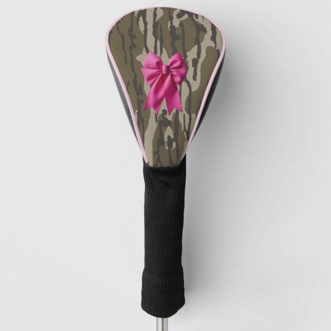 Funda Para Palo De Golf Chicas Camo Cinta Rosa Bow Bottomland Camo (Anverso)