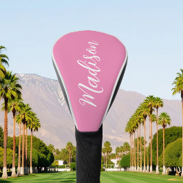 Funda Para Palo De Golf Chicas rosados de moda Nombre Personalizado de gui