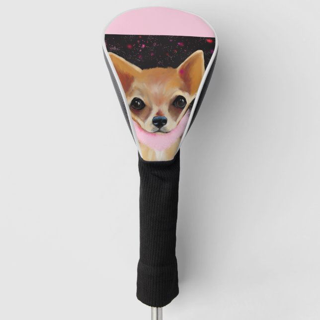 Funda Para Palo De Golf Chihuahua Bling       (Anverso)