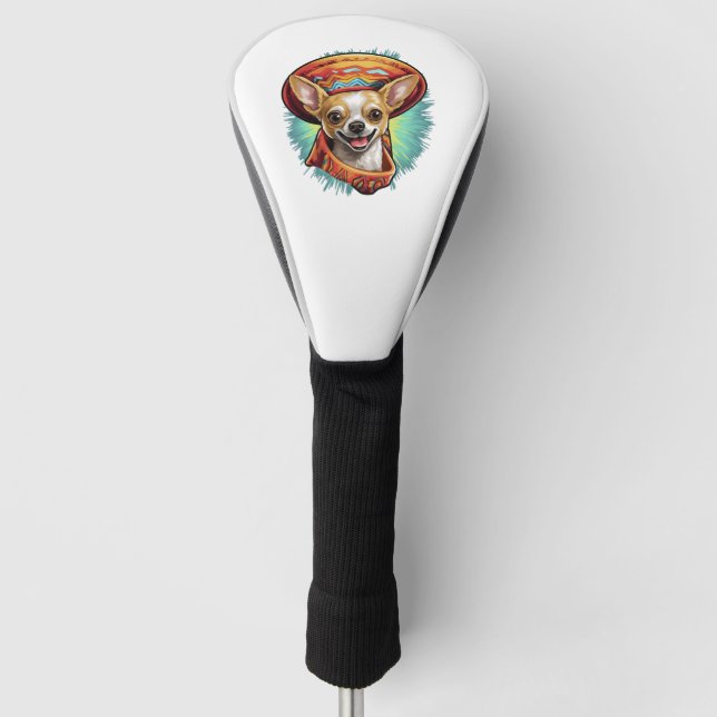Funda Para Palo De Golf Chihuahua México Cinco de Mayo Perro gracioso (Anverso)