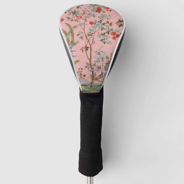 Funda Para Palo De Golf Chinoiserie rosa (Anverso)