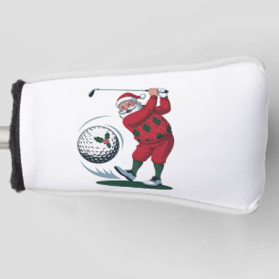 Funda Para Palo De Golf Chirstmas Fantasy Golf Jugando a Santa Claus