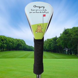 Funda Para Palo De Golf Chiste de golf Personalizado Gato Personalizado