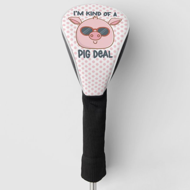 Funda Para Palo De Golf Chiste Divertido de Cerdo (Anverso)