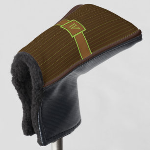 Funda Para Palo De Golf Chocolate con cubierta de putter de crema de piñon
