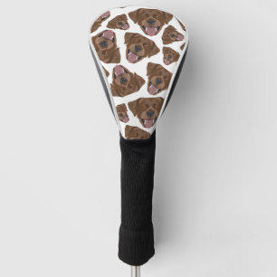 Funda Para Palo De Golf chocolate Labrador de patrón sin soldadura de Ilu