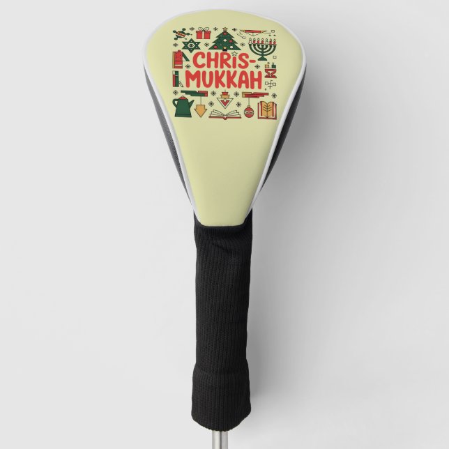 Funda Para Palo De Golf Chrismukkah Hanukkah Navidades judío Religioso (Anverso)