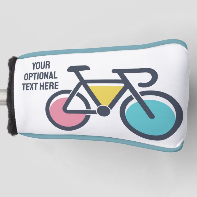 Funda Para Palo De Golf Ciclismo de texto personalizado (Anverso)