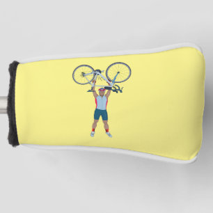 Funda Para Palo De Golf Ciclistas levantando una bicicleta