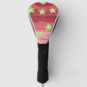 Funda Para Palo De Golf cielo rojo con estrellas