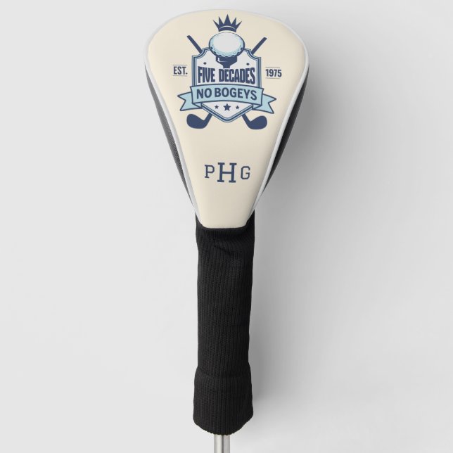 Funda Para Palo De Golf Cinco décadas sin blogs personalizados (Anverso)