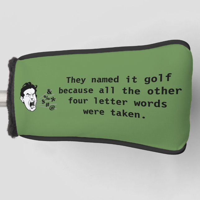 Funda Para Palo De Golf Cita divertida del golf (Anverso)