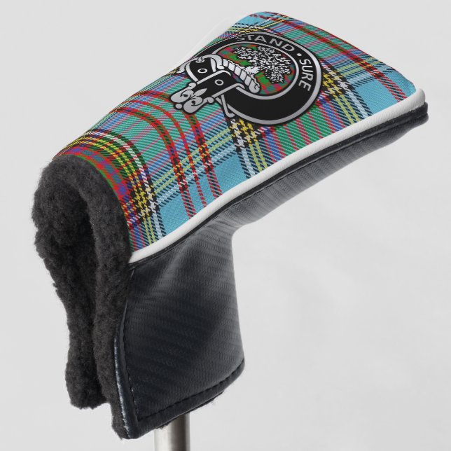 Funda Para Palo De Golf Clan Anderson Escudo y Tartan Golf Head Cover (Anverso 3/4)