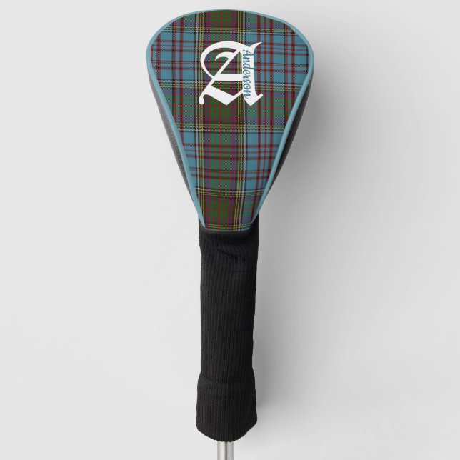 Funda Para Palo De Golf Clan Anderson Tartan Plaid Monogram (Anverso)