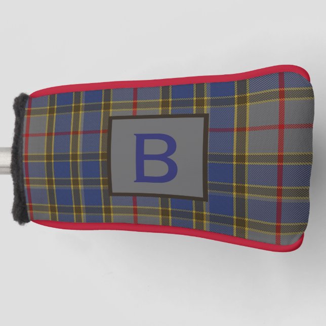 Funda Para Palo De Golf Clan Balfour Plaid Monogrammed (Anverso)