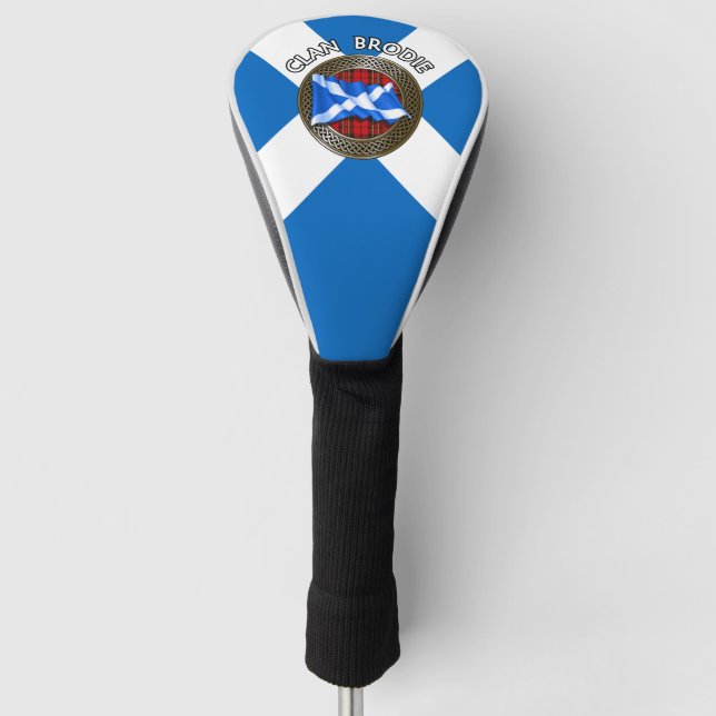 Funda Para Palo De Golf Clan Brodie Tartan Knot & Flag (Anverso)