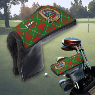 Funda Para Palo De Golf Clan Bruce Escudo sobre la caza de tartán