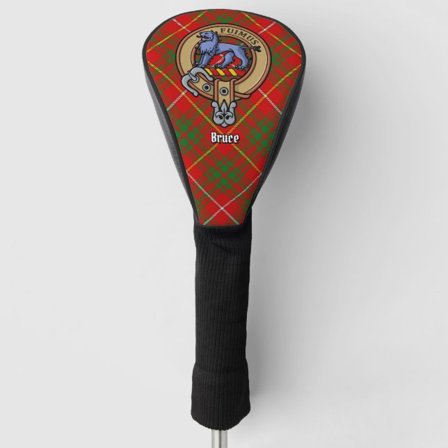 Funda Para Palo De Golf Clan Bruce Escudo sobre Tartán (Anverso)