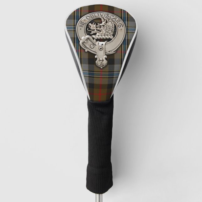 Funda Para Palo De Golf Clan Campbell Escudo y Tartán de caza (Anverso)