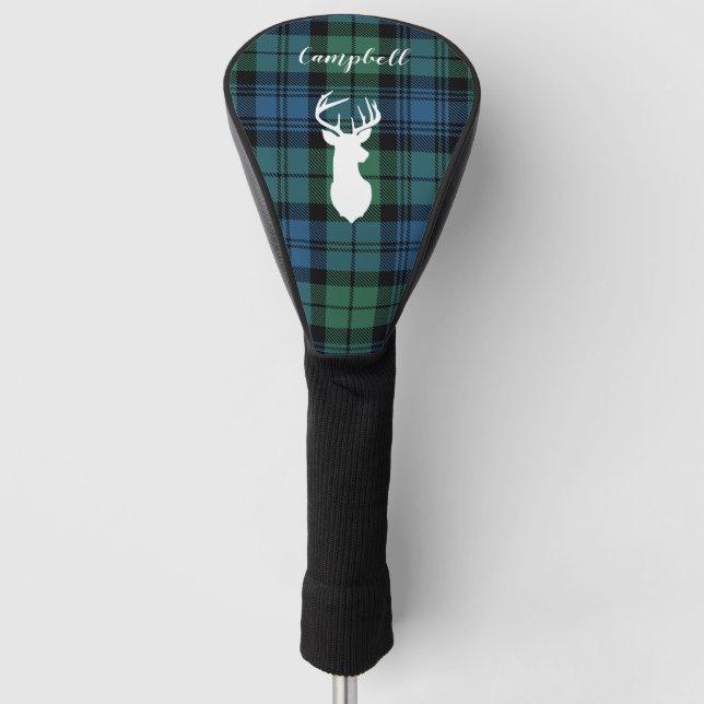 Funda Para Palo De Golf Clan Campbell Plaid, Navidad de Tartán Personaliza (Anverso)