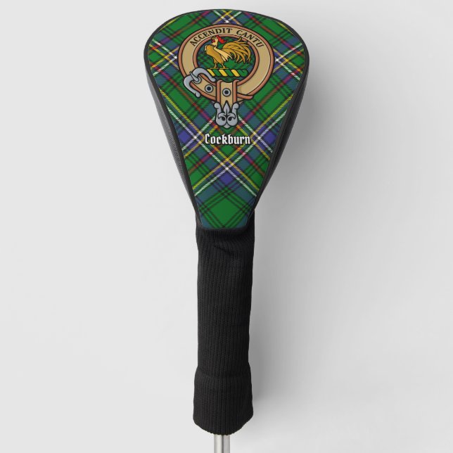 Funda Para Palo De Golf Clan Cockburn Escudo sobre Tartán (Anverso)