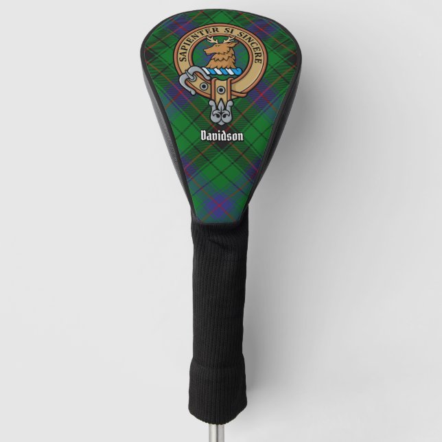 Funda Para Palo De Golf Clan Davidson Escudo sobre Tartán (Anverso)